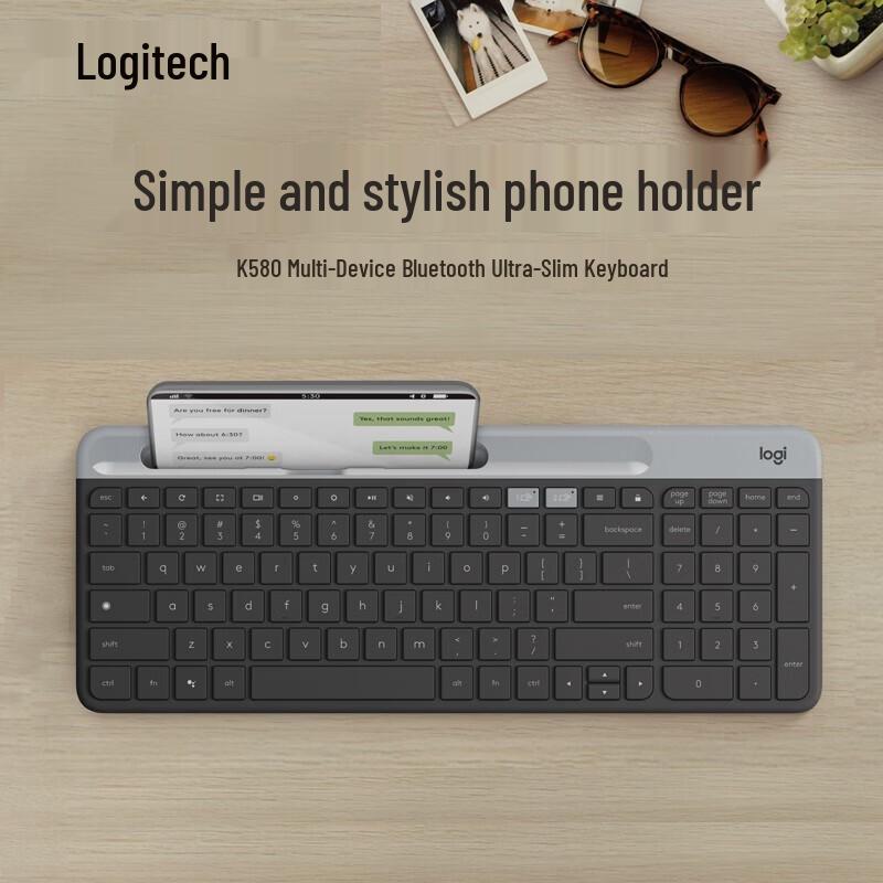 Беспроводная клавиатура Logitech K580 Slim для работы с несколькими устройствами