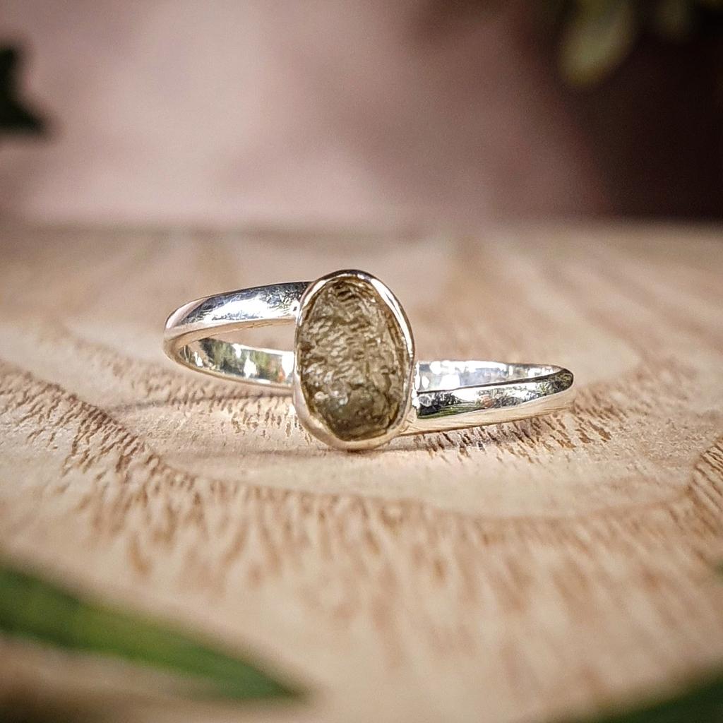 Moldavite Gemstone 925 Solid Sterling Silver Handmade Ring Jewelry, Statement Women Ring, Gift For Her.