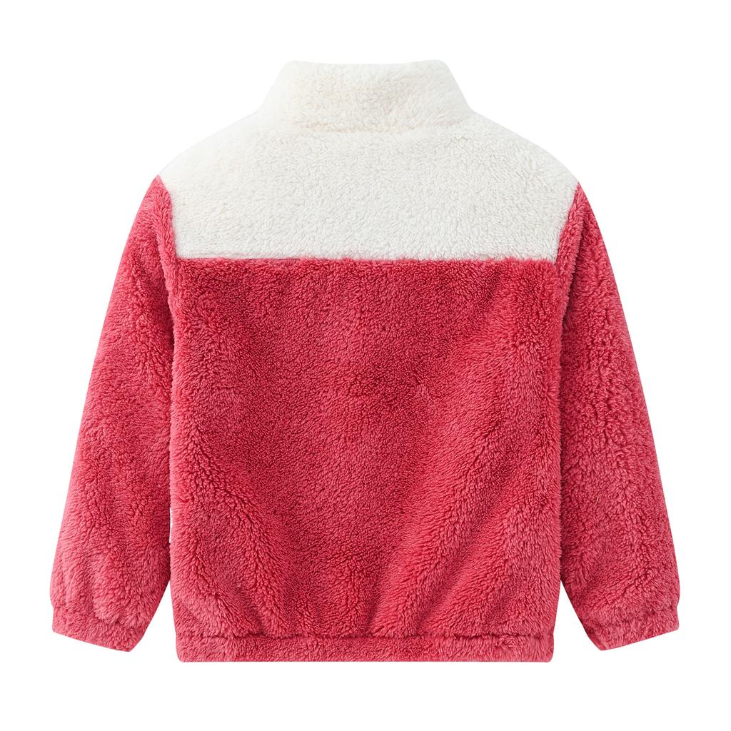 Осенние и зимние флисовые детские куртки для маленьких и средних детей, повседневная куртка на молнии с тесьмой, теплая шуба