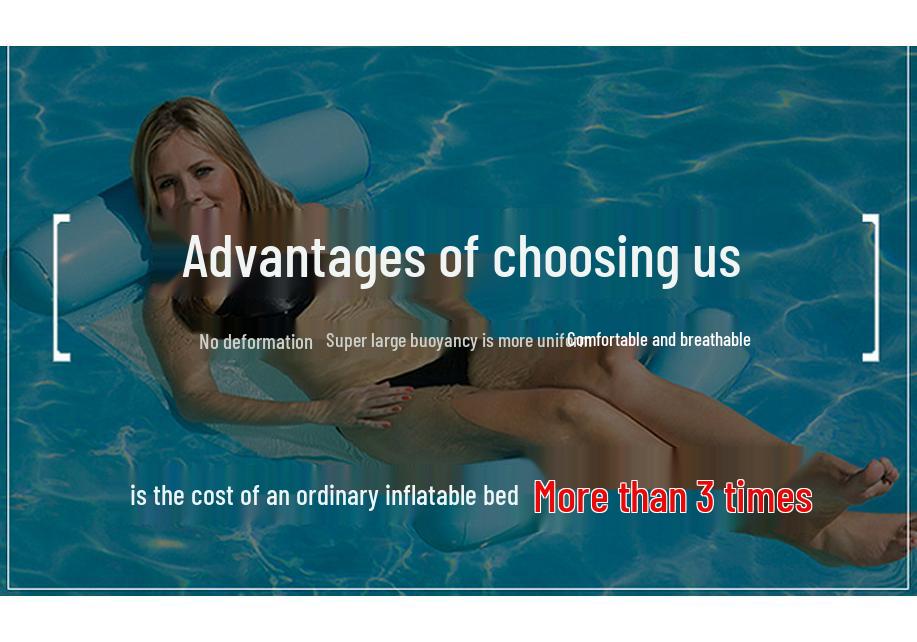 In-Stock Foldable Dual-Use Waterproof Inflatable Hammock & Floating Water Sofa with Pillow for Sunbathing and Easy Storage