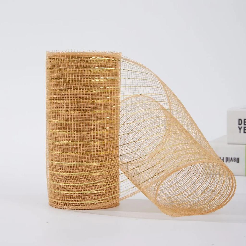 1 рулон рождественской сетчатой ленты DIY венок бант лента рождественская елка украшения для дома 2024 рождественские подарки Navidad Noel Новый год 2025