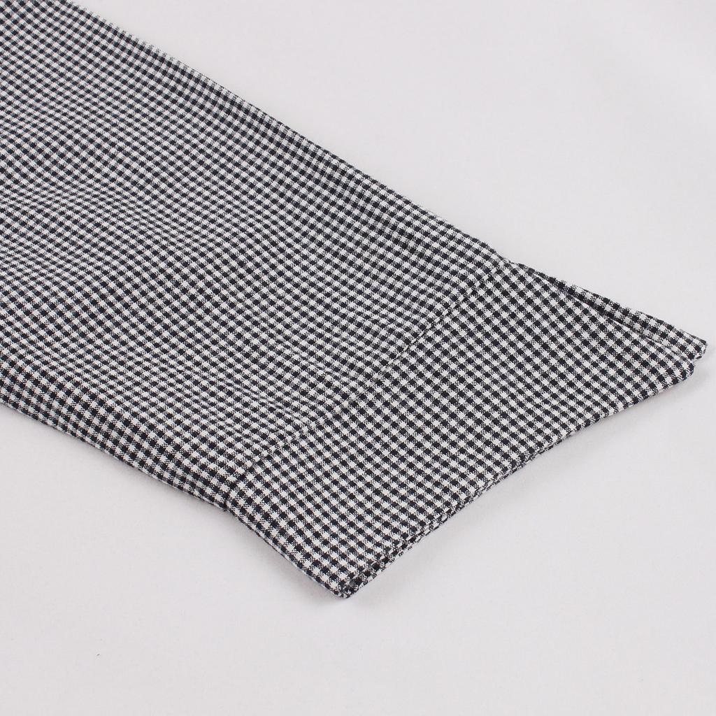 GMXIA Стиль Хепберн, вырез под горло, черная талия, рукава-семь точек, винтажное элегантное женское платье-халат, хлопок