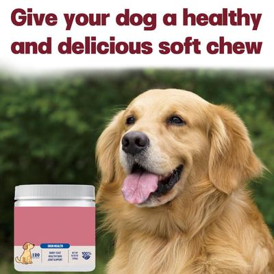 Рыбий жир для домашних животных Красота Волосы Жевательные таблетки Уход за кожей и шерстью собаки