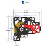 Mellow DIY CNC FluxHeat Lite Extruder & DLC BXP Hardened Steel Gears For Upgrade Bambu Lab X1 X1C P1P P1S 3D Printer