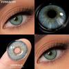 FUNSACHY 1 пара коричневых линз, цветные контактные линзы, натуральные модные контактные линзы для глаз, мягкие цветные линзы для глаз, косметические зрачки