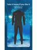 OUZO Men's 3mm Thick Warm Diving Suit - One-Piece Cold-Proof for Diving, Snorkeling, Surfing, and Winter Swimming