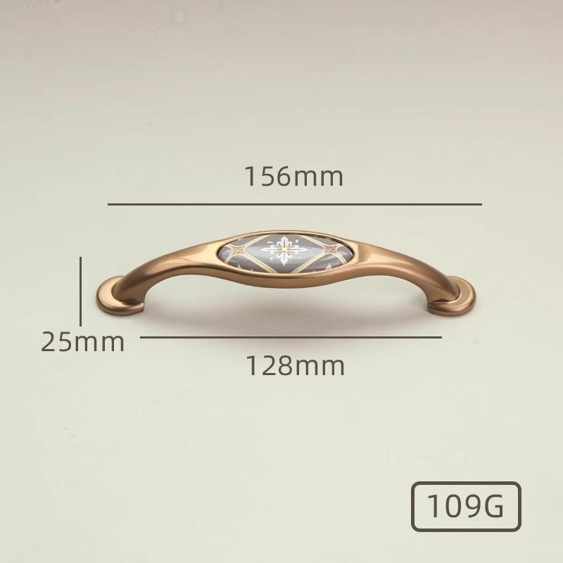 Creative American Ceramic Cabinet Handle New Chinese Retro Shoe Cabinet Handle Light Luxury Drawer Wardrobe Door Handle