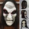 Длинная черная маска для волос на Хэллоуин на всю голову, маска ужаса для вечеринки, косплея, маска призрака