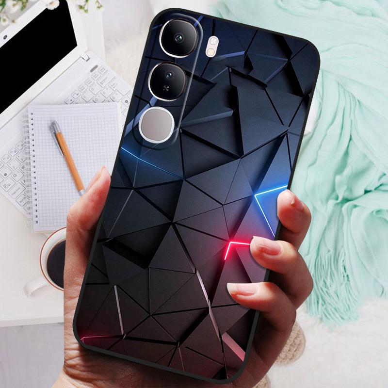 Для Vivo V40 Lite IDN V40SE Y200 Y300 Чехол для телефона Задняя крышка Модный Цветок Бабочка Мягкий ТПУ Fundas Для Vivo V 40 Lite V40 SE