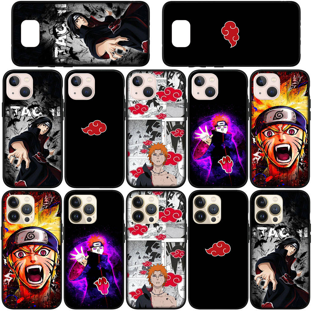 Чехол для Samsung Galaxy S25 S24 S23 iPhone 16 15 Xiaomi Redmi Note 14 13 12 16E 8 X 11 Pro Max XR OPPO Moto Huawei Akatsuki Pain Itachi Uchiha Naruto