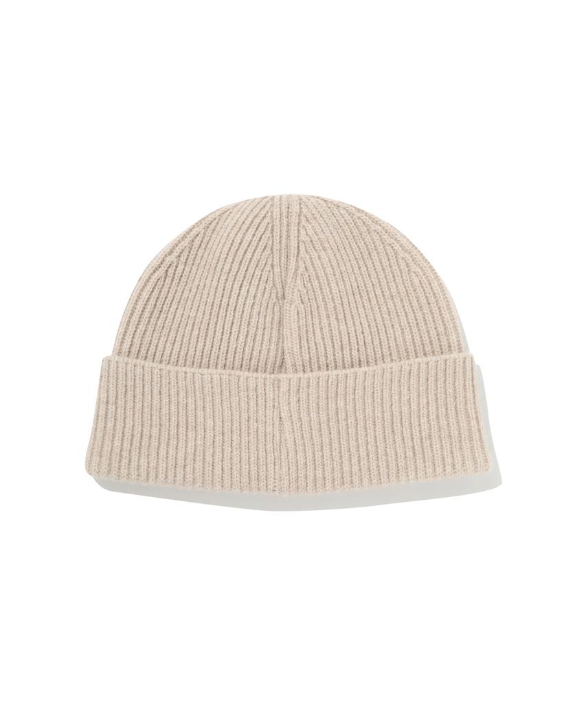 COVERNAT C-Logo Felt Applique Beanie Beige