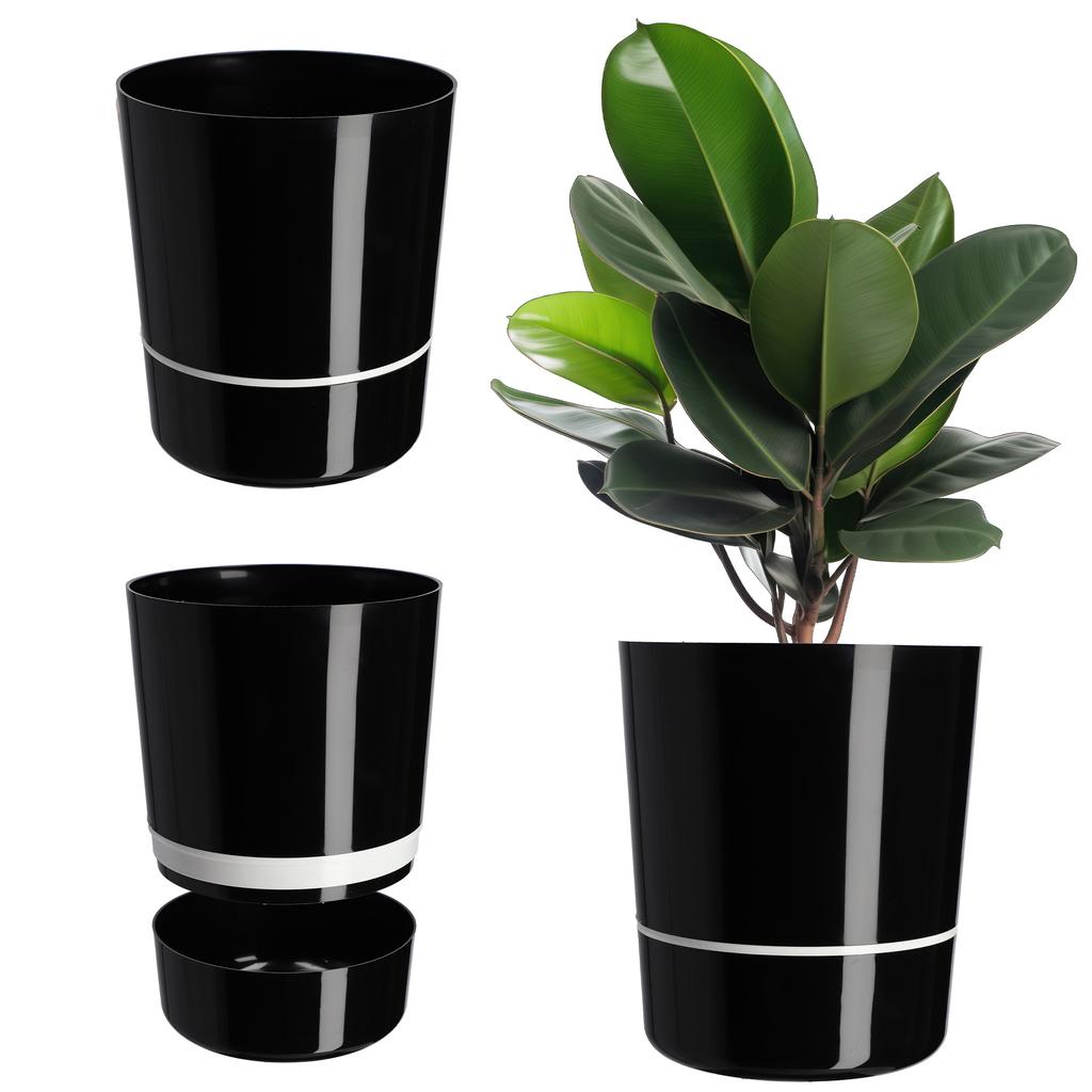 KADAX Горшок Кашпо для цветов 25 см Двухкомпонентный Для растений Подставка для цветов Пластик