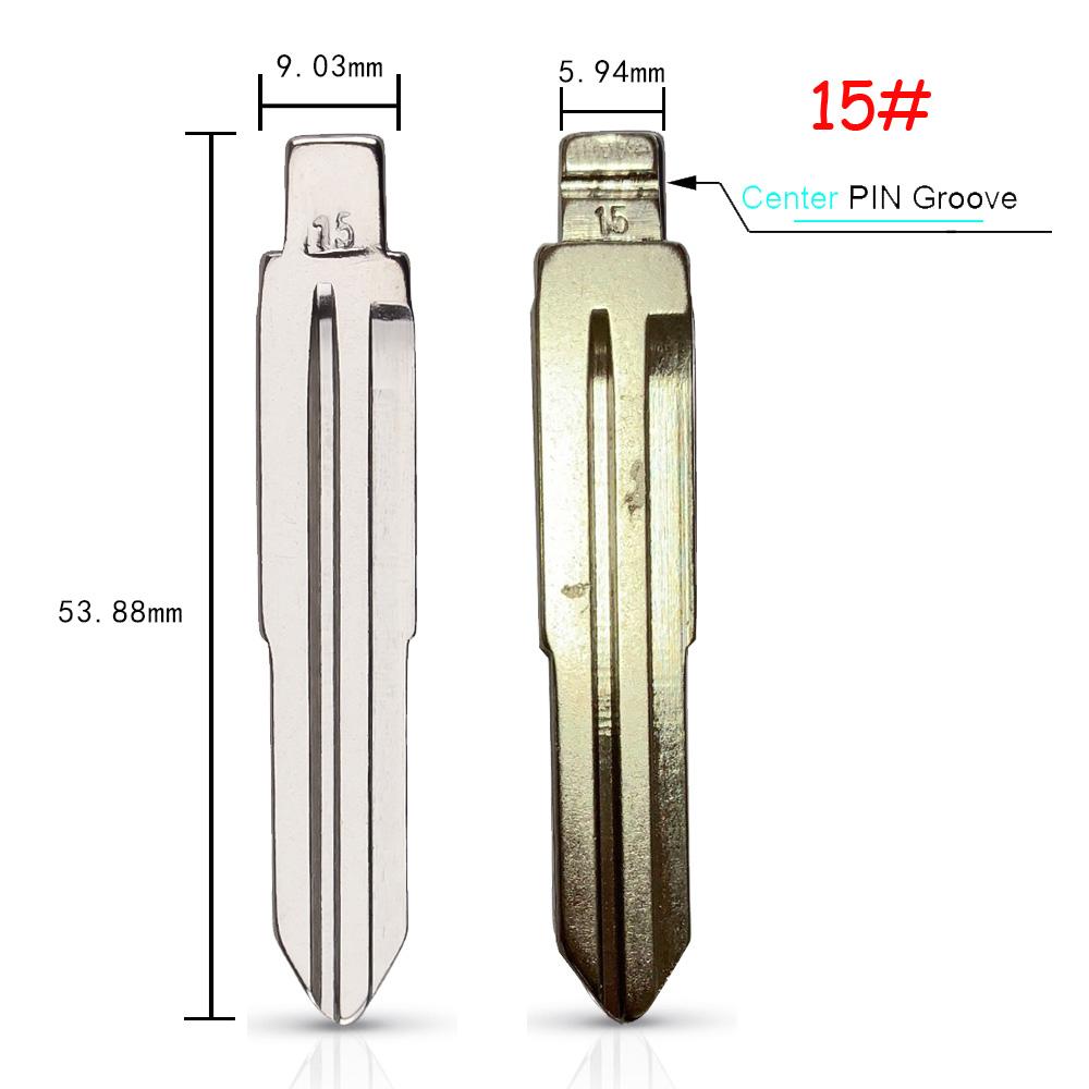 KEYYOU 10pcs Flip Key Blade For Mitsubishi Outlander Grandis ASX Pajero MIT11R #07 #15 #16 #23 #62 KD Car Remote Blank Key Blade