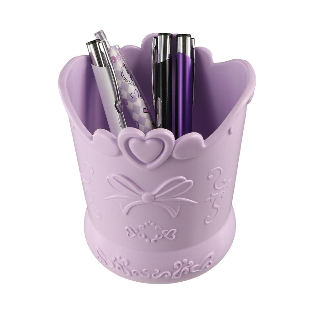 Large-capacity Cute Bow Pencil Holder Candy Color Stationery Container Cute Carved Pen Case  Office