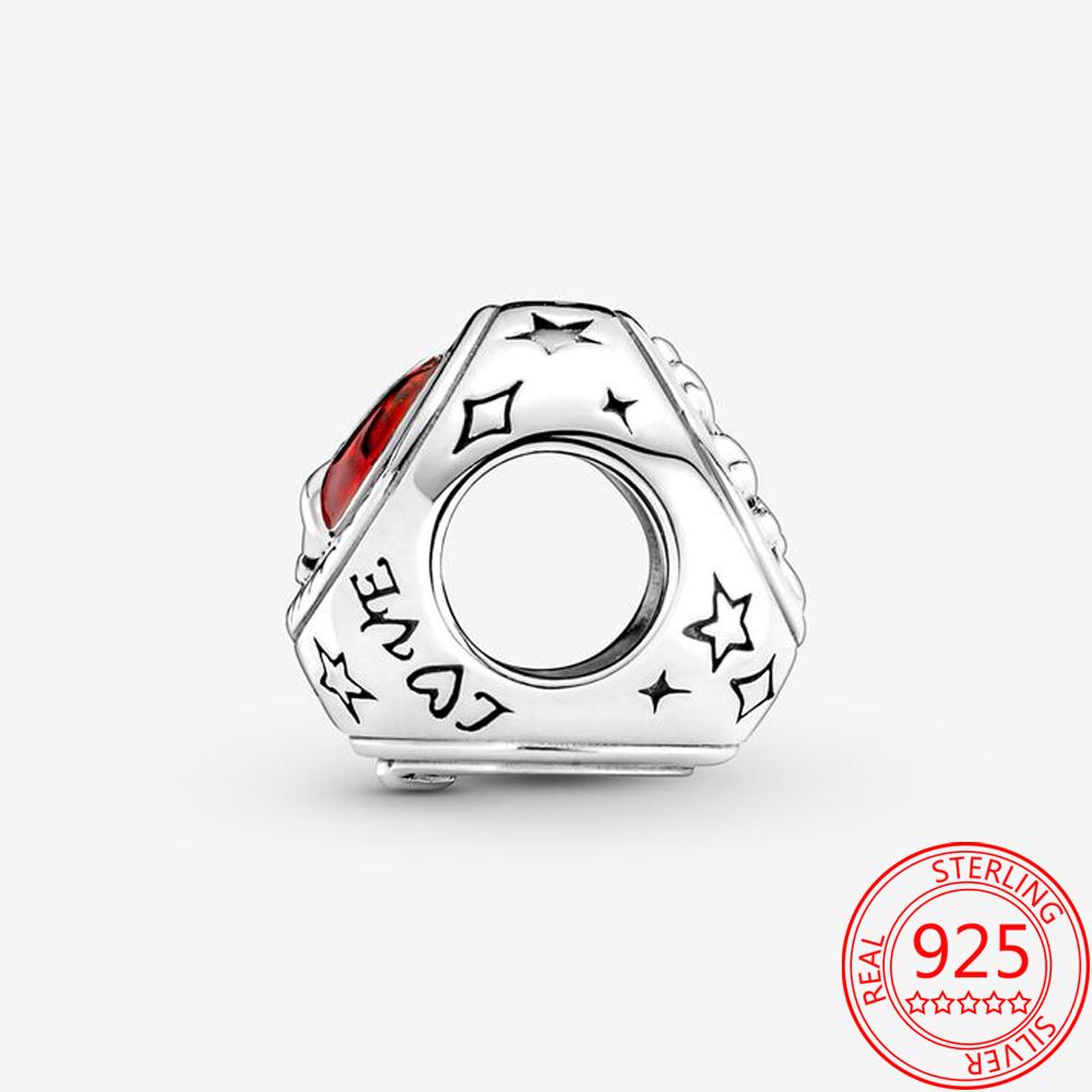 Real New S925 Sterling Silver Clover ,Horseshoe and Ladybug Three Sided Charm Fit Fashion Bracelets Diy Jewelry Gifts for Girls