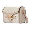 Gucci Horsebit 1955 Monogram Canvas And Leather Mini Shoulder Bag Women Shoulder Bag Beige White 699296-UULBG-9683