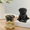 Медитирующая фигурка собаки из смолы, статуя французского бульдога, йога, щенок, скульптура животного, домашний офис, настольный сад, украшение, орнамент