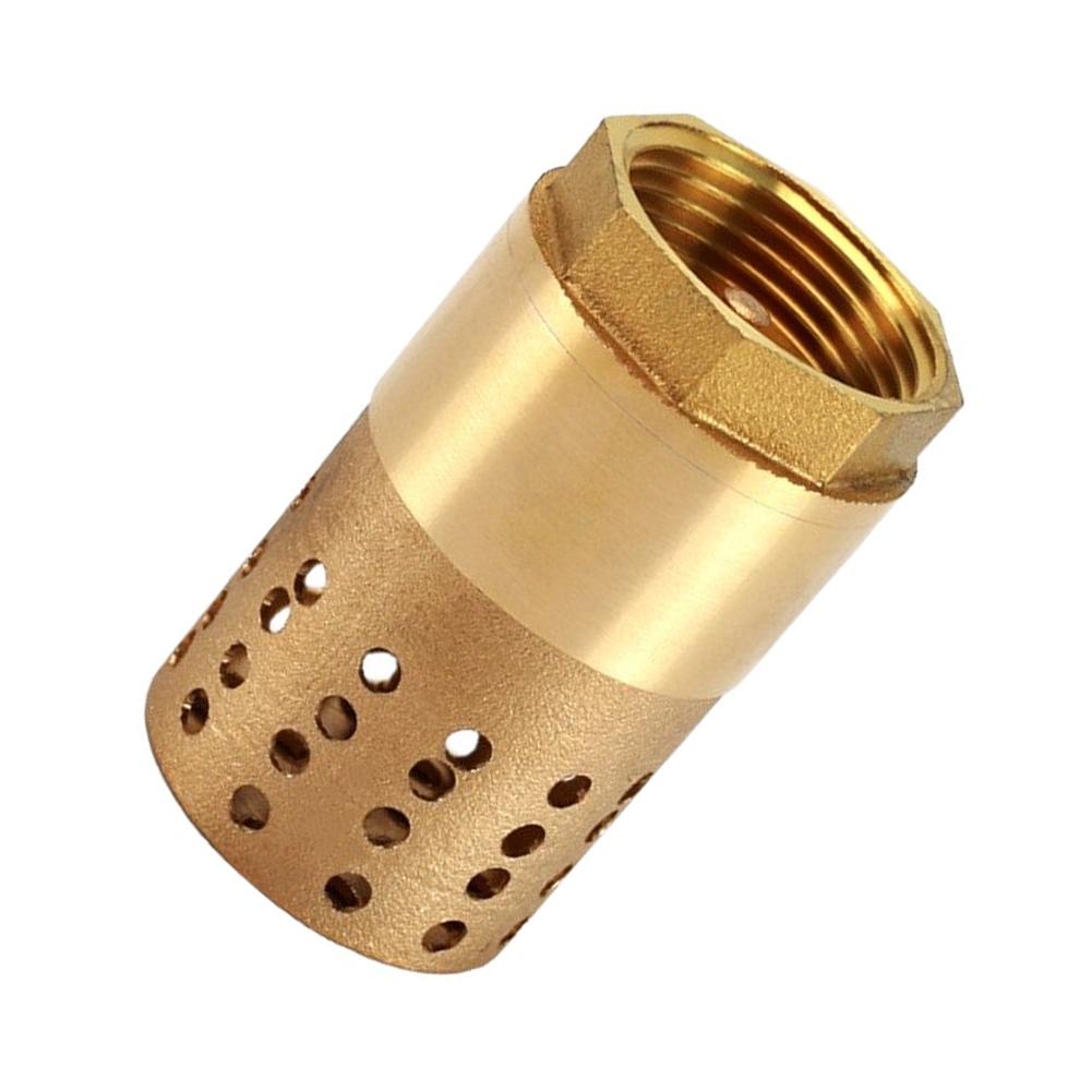Spring Loaded Brass Foot Valve with Mesh Filter for Suction Lines Prevents Backflow and Ensures Reliable Pump Operation