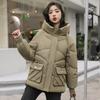 Winter Women's Cold Coat Korean Style 2023 New Fashion Thick Warm Hooded Short Parkas Woman Winter Clothes With Pockets
