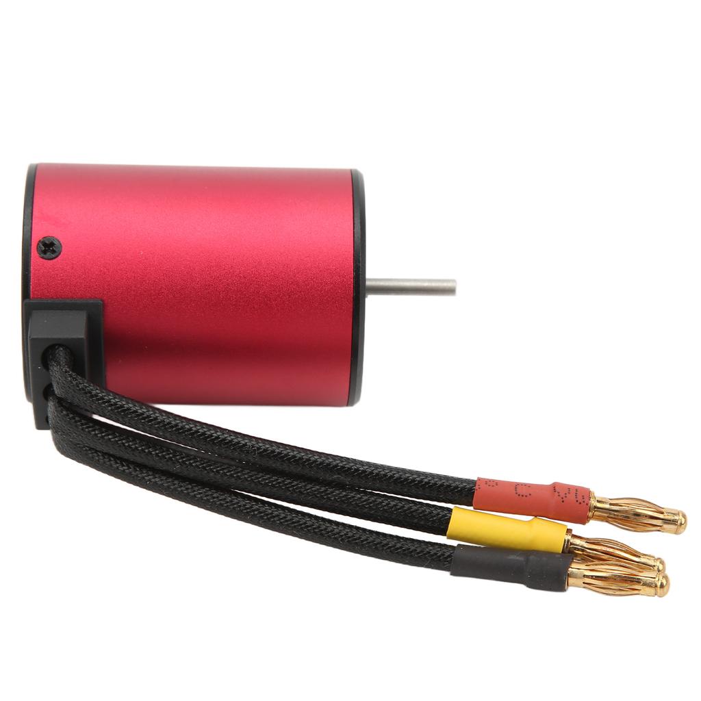 3650 2300KV Motor Waterproof 3.175mm Shaft Brushless Motor with 4mm Banana Plug for 110 RC Car