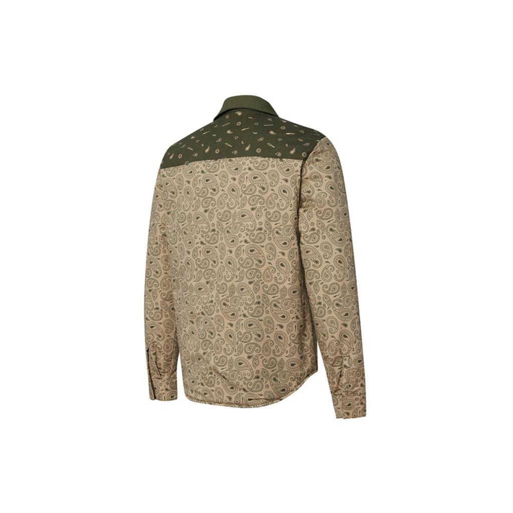Puma Пейсли Тканая двусторонняя рубашка-рубашка 'Tan Green' Мужская 534972-12