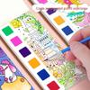 Portable Watercolor Doodle & Painting Book for Kids with Gouache Paints