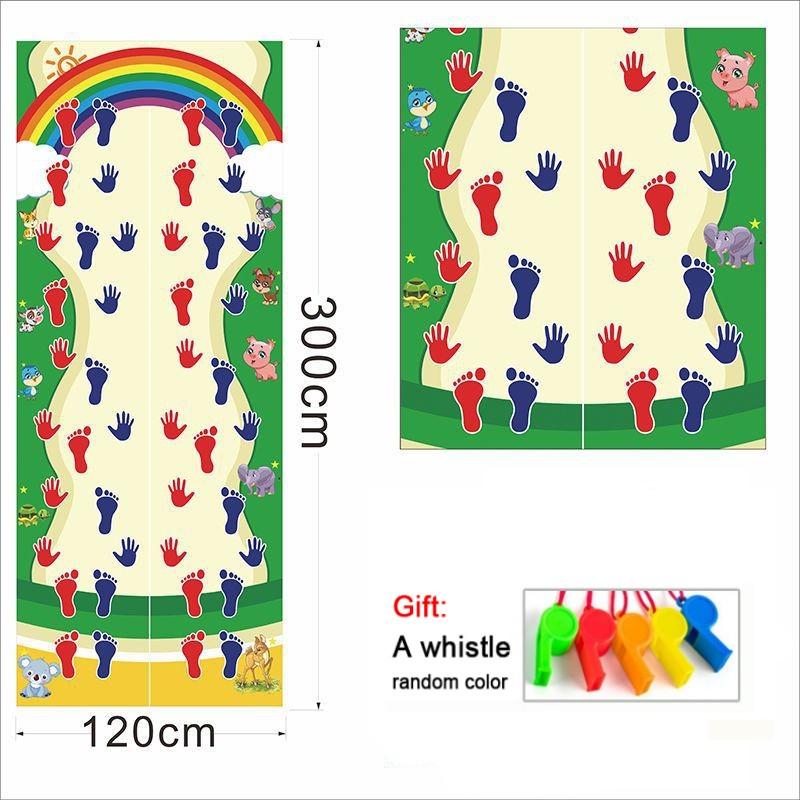 Игровой коврик для рук и ног, расширенный реквизит для тренировок на открытом воздухе, групповое строительство, забавные игровые коврики для детского сада, спортивные игры, игрушечный коврик для прыжков