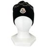 Excellent MONCLER Knit cap BERRETTO Logo patch black cotton Women Used