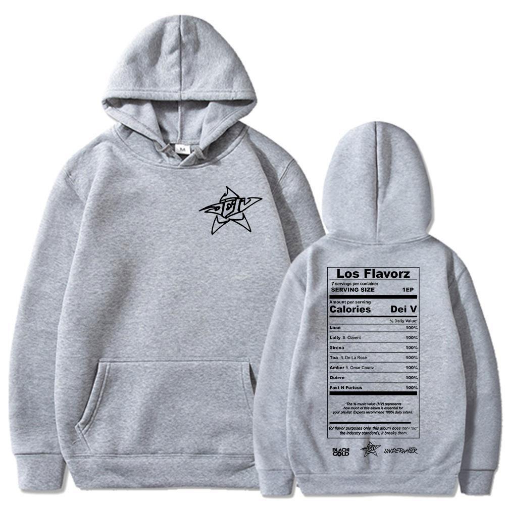 Rapper Dei V Los Flavorz Album 2025  Hoodies Men Women Clothing Fashion Hip Hop Long Sleeve Sweatshirt Casual Oversized Pullover