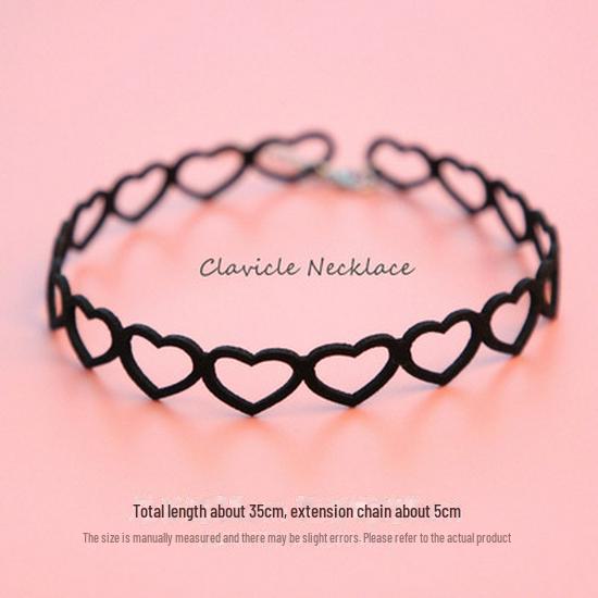 Чёрное кружевное колье «Фея»: Ожерелье в японском и корейском стиле