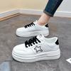 White Shoes Fashionable Autumn New Platform Height Increasing Breathable Casual Shoes for Students