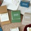 2025 Mini Desk Calendar Standing Flip Desktop Calendar Daily Scheduler for Planning Organizing Home School Office Table Decoration