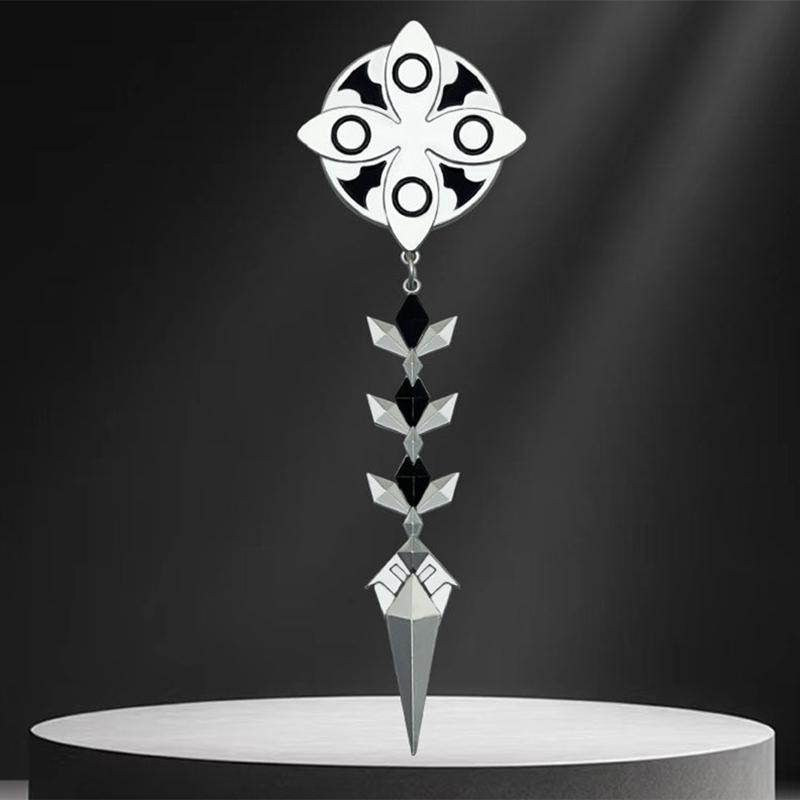 Game Genshin Impact II Capitano Cosplay The Captain Brooch Keychain Badge Pin Key Chain Jewelry Keyring Accessories Halloween