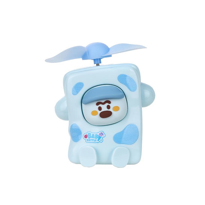 Milk Dumpling Cute Mini Portable USB Rechargeable Handheld Electric Fan - Creative Fun Doll Design Gift