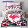 Sydney Roosters Legacy Bedding Quilt Set Quilt Cover Pillowcase Home Decoration Birthday Gift (1 * duvet cover + 2 * pillowcase, without core)