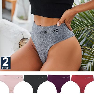 2 шт./компл. женское нижнее белье M-2XL Bodyshaper стринги трусики с высокой талией бесшовные трусики с контролем живота нижнее белье женские стринги