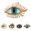 Decoration Luxury Badge Pin Crystal Pendant Rhinestone Eye Brooches Devil Eye Brooch Pin  Gifts