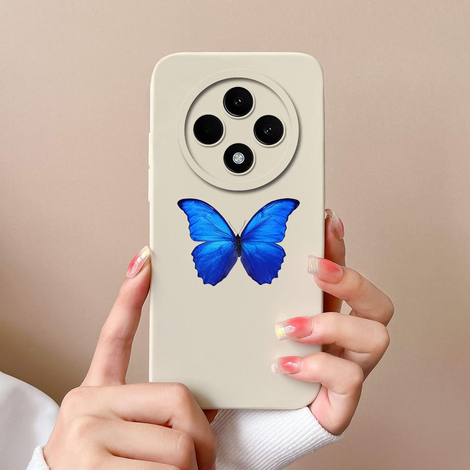 Love Heart Case For Oppo Reno 12F Phone Shell Soft Liquid Silicone Camera Protection Back Cover For Oppo Reno12F 12 F Bumper