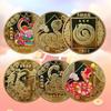 2025  Year Of The Snake Commemorative Coins Chinese Zodiac Medals 3D Relief Coins Collectibles  Year Coins
