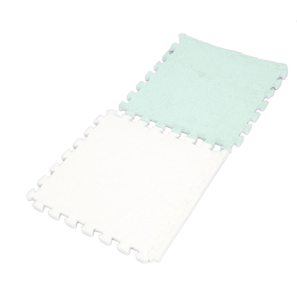10pcs Plush Foam Interlocking Floor Mat Soft Anti Slip Cuttable Color Block Thickened Foam Tiles