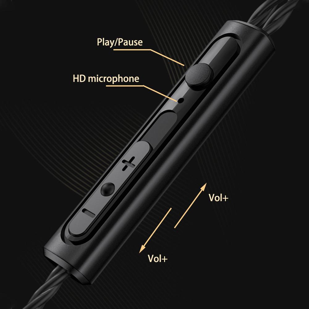 K1 Wired Headphones Hybrid HiFi Earphone Stereo Music Deep Bass Noise Canceling Earphone Black Type-c interface