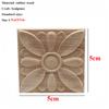 Vintage Unpainted Wood Carved Decal Corner Applique Frame For Home Furniture Wall Cabinet Door Decorative Wooden Miniature Craft