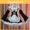 Unique Zero Kara Hajimeru Isekai Seikatsu Twins Ram/rem Classic Appeal Cosplay Maid Dress And Headwear Set