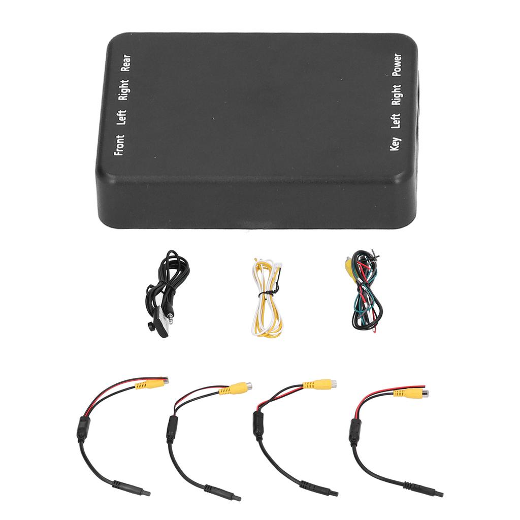 4-позиционный автомобильный видеопереключатель 360-градусная панорамная камера заднего вида, блок управления, система Universal