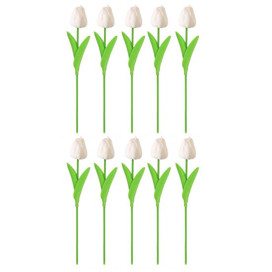 10 шт., искусственная ветка тюльпана со стеблем, реалистичная многоразовая домашняя свадебная вечеринка, искусственный цветок, цветочное весеннее украшение, реквизит для фотосессии