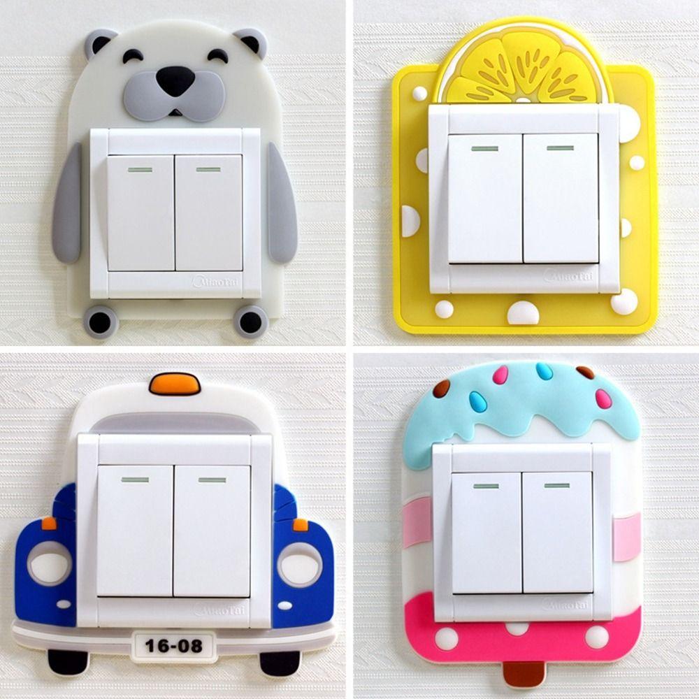 Dust Protective Silicone Switch Sticker Animal Decoration Stickers Luminous Switch Cover  Room