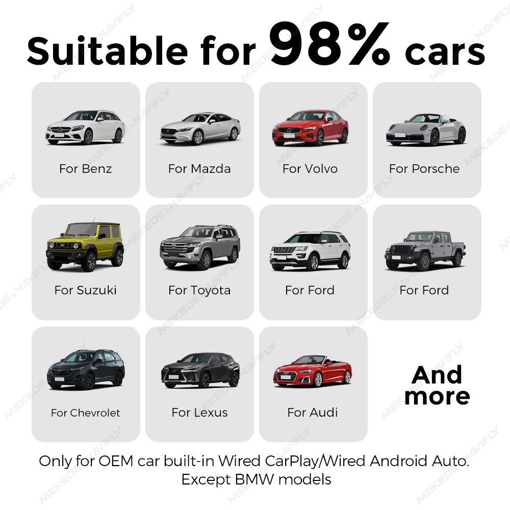 Проводной беспроводной адаптер CarPlay для Android Auto Wireless Smart Mini Box USB Plug And Play WiFi Автоматическое подключение для универсального