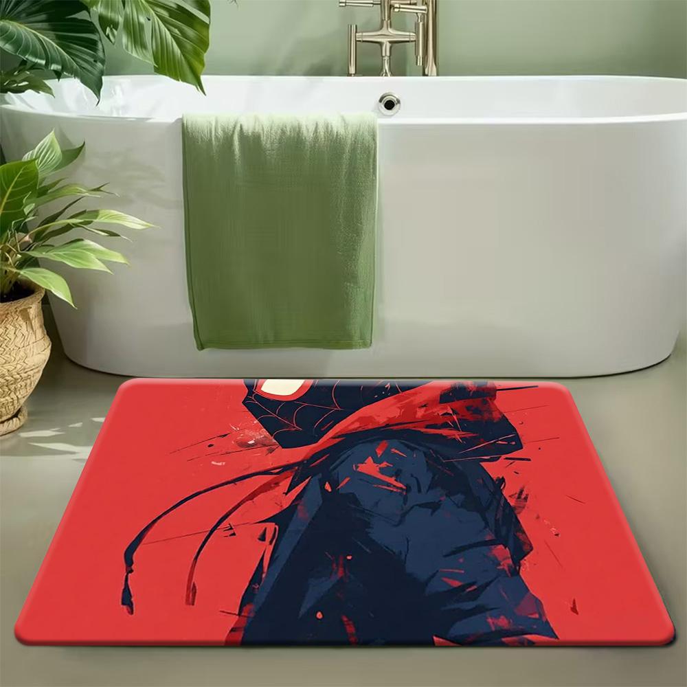 1pc MARVEL Superhero & Classic Movie Hero Floor Mat - Soft Polyester, Machine Washable, Rectangular Design with Vibrant Colors