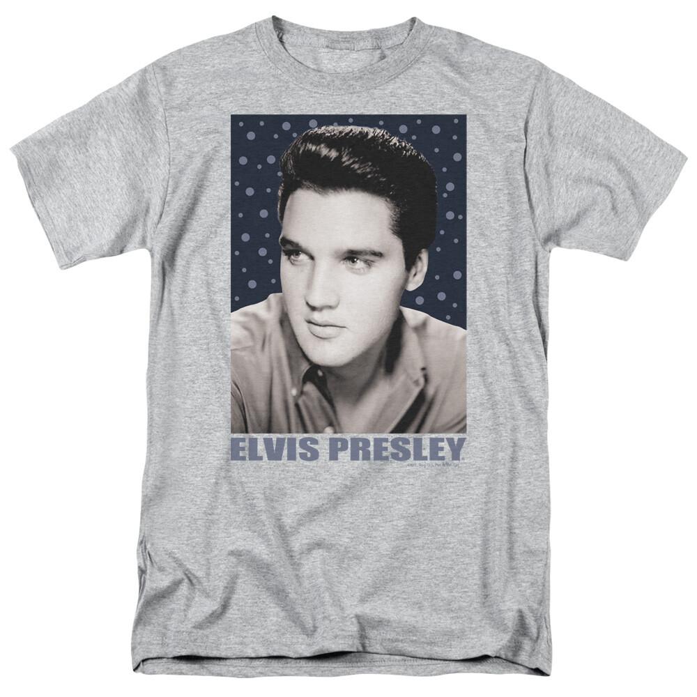 26 Elvis Presley Blue Sparkle T Shirt Mens Licensed The King Tee Sport Gray Unisex T-Shirt