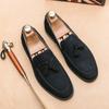 Fashion New Men Tassel Shoes PU Anti Velvet Cotton Casual Office Business Versatile Formal Shoes Banquet Party Shoes Size 38-48 Men Shoe